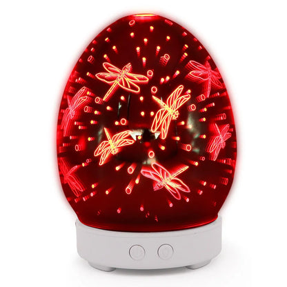 White ultrasonic tabletop humidifier with touch control panel and single mist outlet.