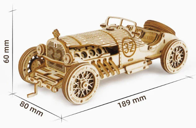 3D wooden train puzzle kit with 308 interlocking pieces for a rewarding DIY building experience