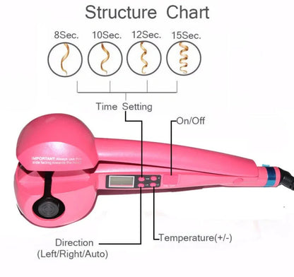 Ceramic pear flower perm styler with adjustable settings for perfect curls