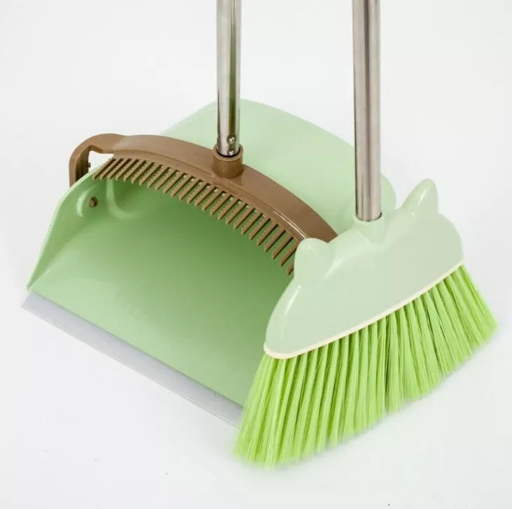 Two-in-one windproof broom and wiper set for efficient home cleaning