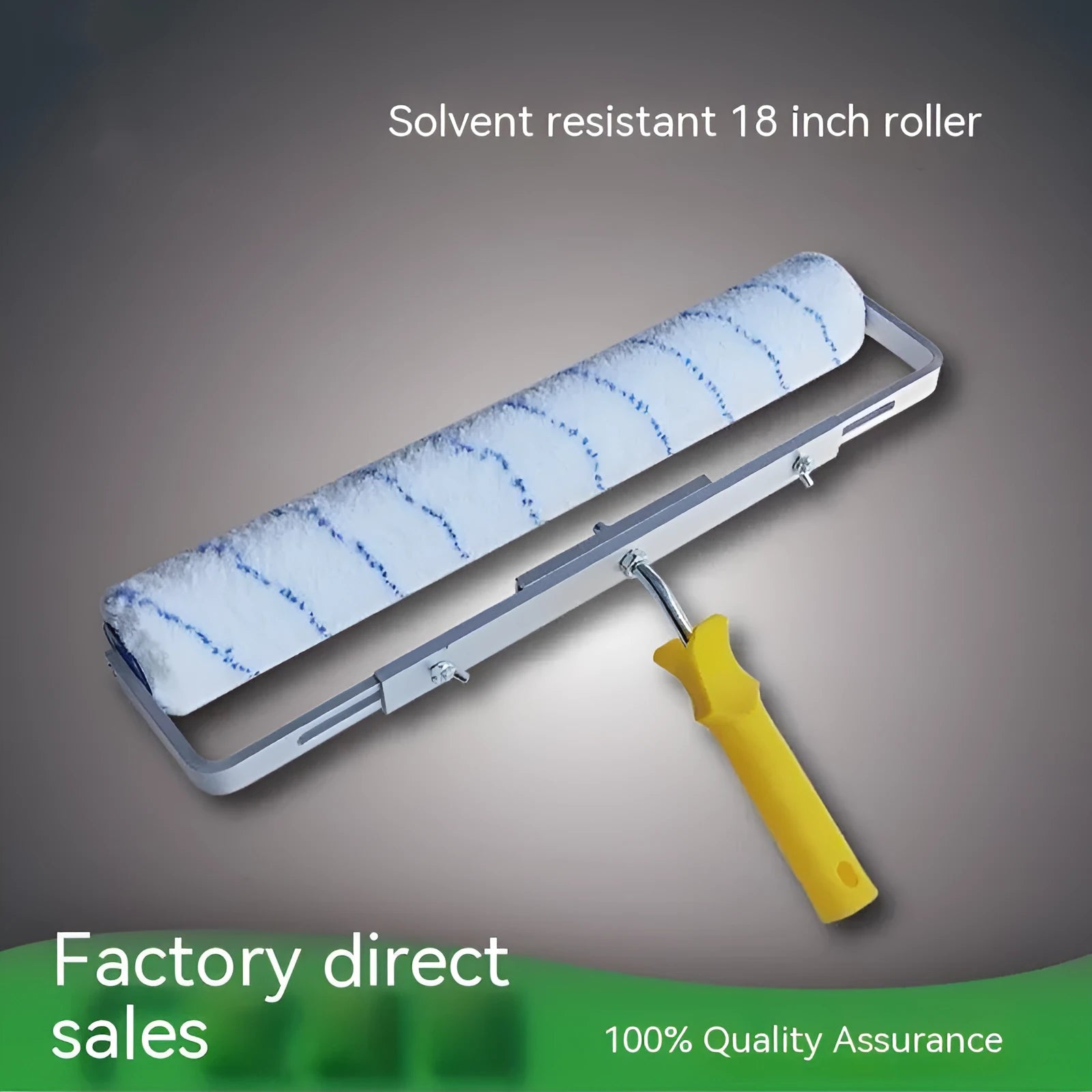 Professional 18-inch paint roller set with three different brush heads for wall and floor painting