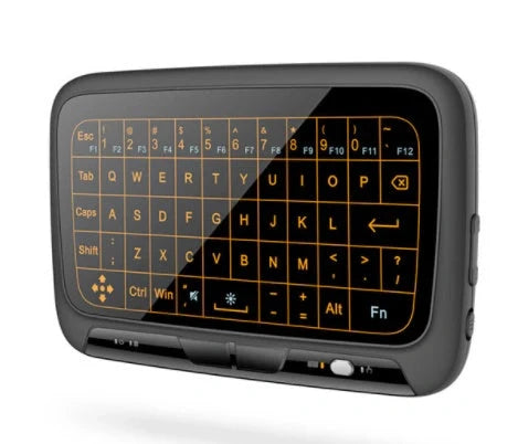 H18 Mini Wireless Keyboard with backlight and touchpad, compact and portable