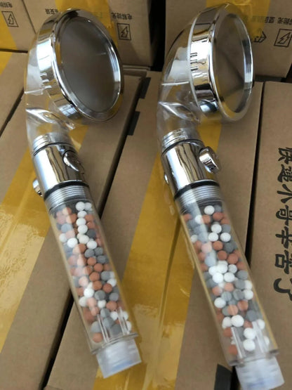 Household Negative Ion Pressurized Shower Head with adjustable modes and water-saving feature