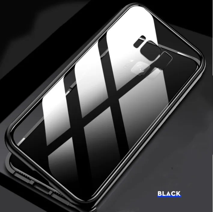 Anti-peeping magnetic clamshell phone case for Samsung Galaxy phones in multiple colours