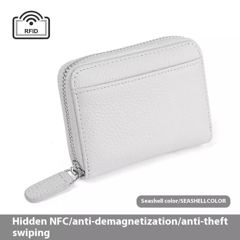 2024 RFID Genuine Leather Wallet with coin pocket and card slots