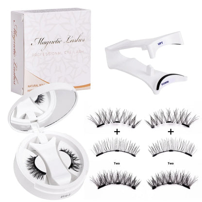 Magnetic false eyelashes with integrated soap holder compartment, portable cosmetic organiser