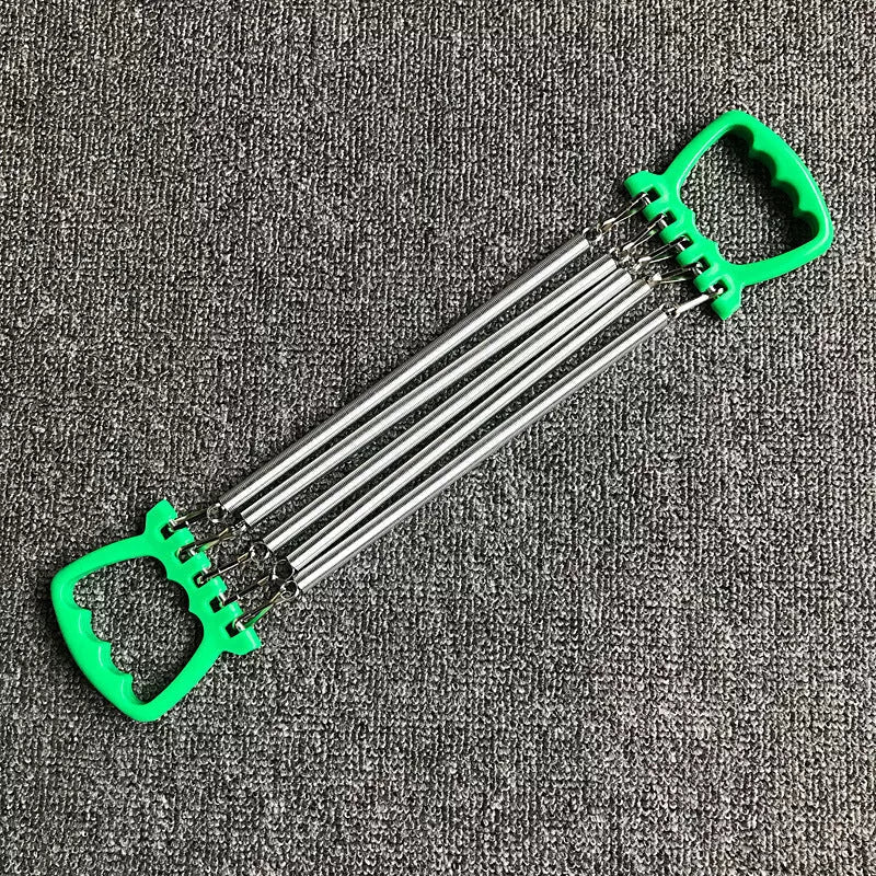 Adjustable chest expander with carbon spring and ABS handles for strength training