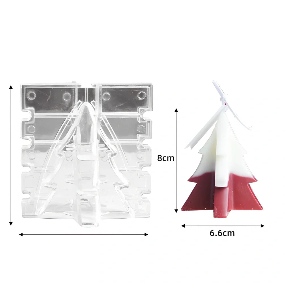 Christmas tree scented soy wax candle with lead-free cotton wick in cylindrical shape, multiple size options available