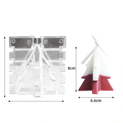 Christmas tree scented soy wax candle with lead-free cotton wick in cylindrical shape, multiple size options available