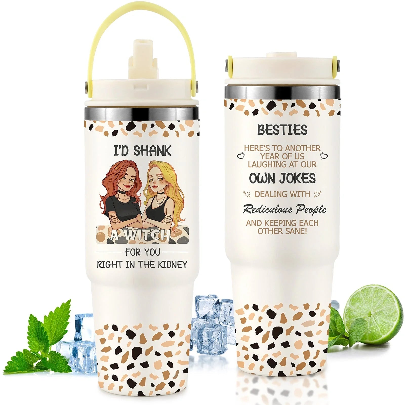 Premium 30oz stainless steel insulated cup in various colors, keeping drinks hot or cold for hours.