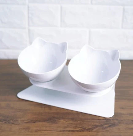 Inclined Cat Food Bowl with Ergonomic Design for Healthy Eating