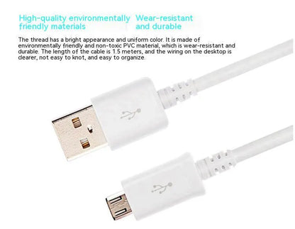 Black Android universal data cable with Micro USB connector and 1 metre length