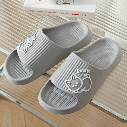 Women's cat design platform slippers in EVA material available in seven colours with non-slip sole