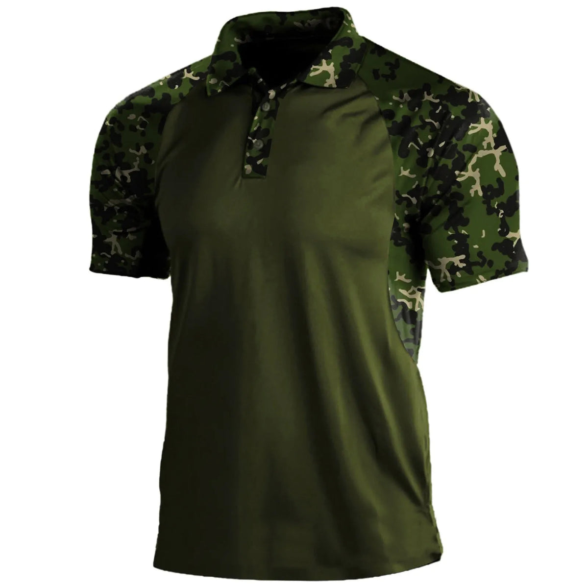 Men's striped short-sleeved polo shirt with lapel collar and zip front in polyester fibre, summer top in sizes S to XXXL