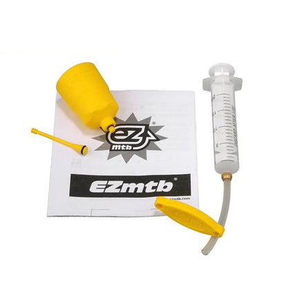 Bicycle brake bleed kit with metal fittings, syringes, and adapters for AVID, SHIMANO, MAGURA brands