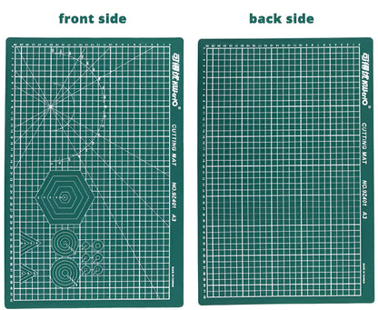 A3 self-healing cutting mat with centimetre grid in black, green, or grey colours