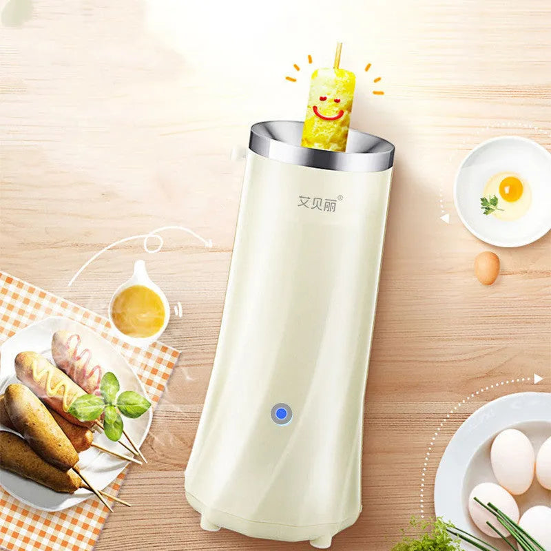 Beige white automatic mini breakfast machine with compact CH-style design