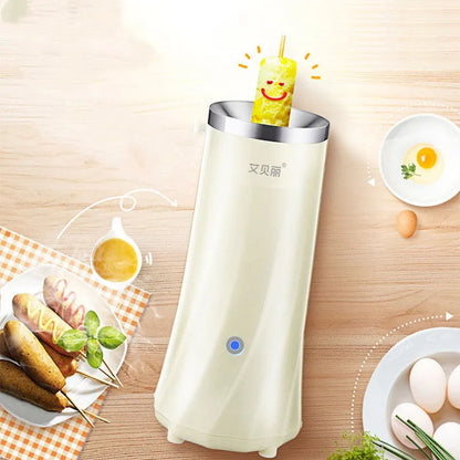Beige white automatic mini breakfast machine with compact CH-style design