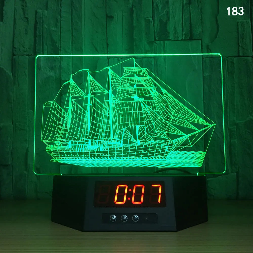 Glowing 3D dolphin LED night light on a table with remote control