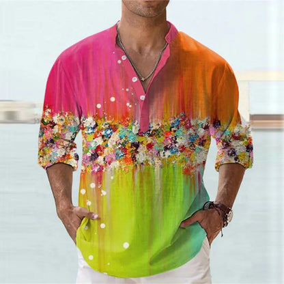British style bamboo hemp t-shirt with digital thermal transfer stripe pattern in multiple colour options