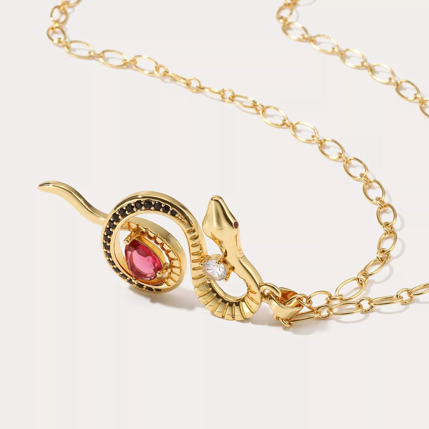 Copper-plated real gold star and moon rhinestone necklace for women