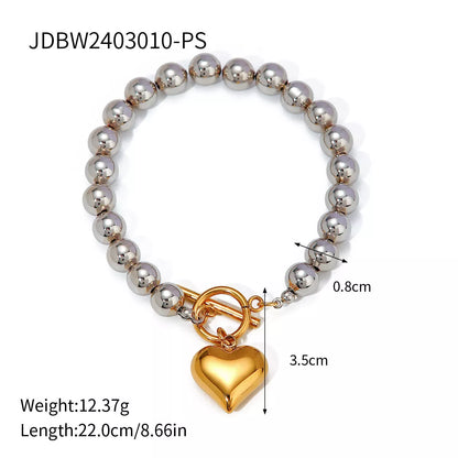 Gold plated stainless steel love heart necklace with hypo-allergenic and water-resistant features