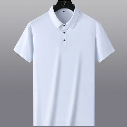 Non-ironing men's shirt in solid colour with short sleeves, available in multiple sizes and colours.