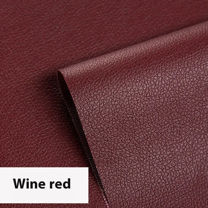 Self-adhesive leather repair patch 50cm x 138cm 0.5mm PVC in black for sofa and car seat