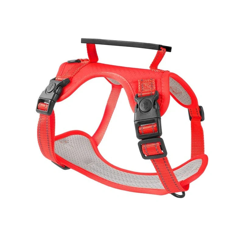 Dog chest harness traction rope in six colours with adjustable sizing for walking control