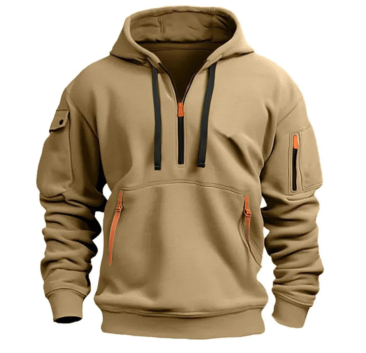 Comfy hooded pullover sweatshirt in various colors and sizes for men and women