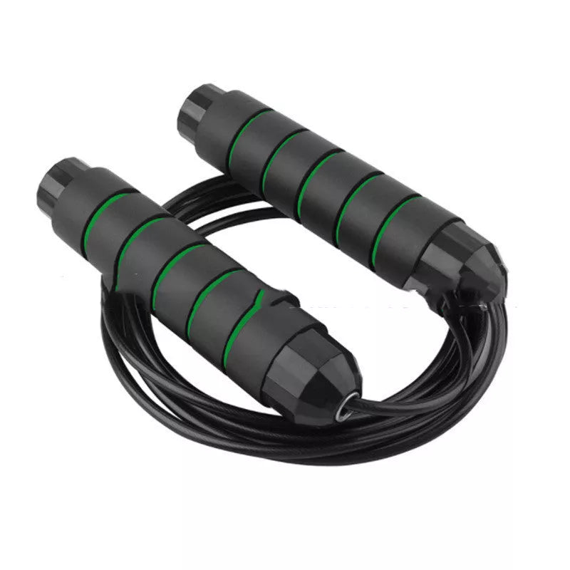 Student Sports Wire Skipping Rope in blue, black, red, and green colors