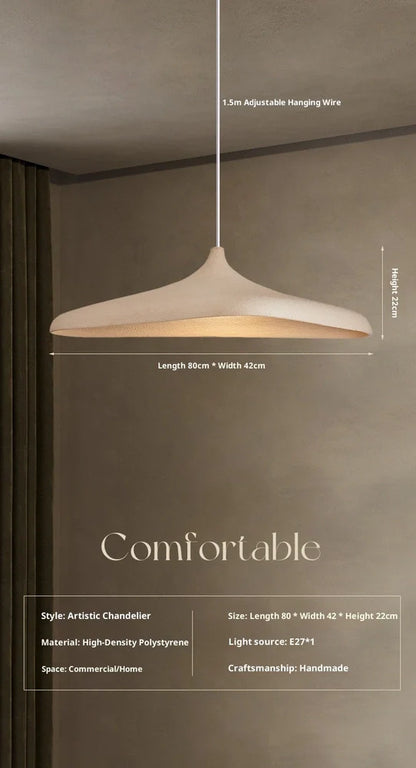 Japanese retro atmospheric creative bar lamp in fern brown and textured white finishes showing creative design details