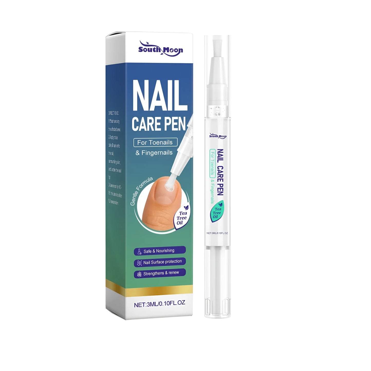 3ml nail care pen applicator for targeted treatment with chlorhexidine, borneol and tea tree oil