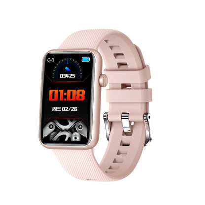 Aluminium alloy smart watch with body temperature monitoring and Bluetooth calling in silver colour
