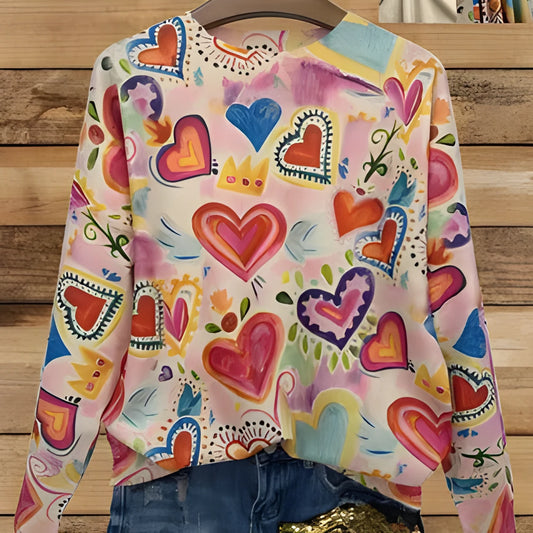 Loose-fit lapel-collar T-shirt featuring an all-over digital print, shown in a neutral colour.