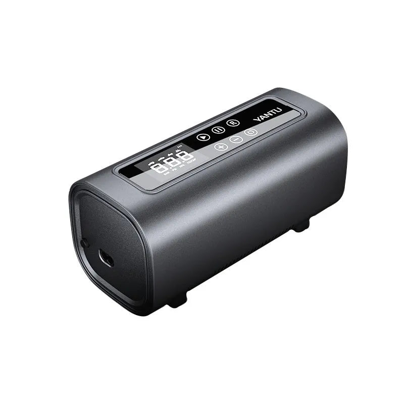 CS-V8 wireless digital display car tyre inflator with long black hose and 12V power plug