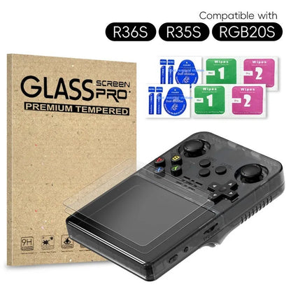 Tempered film for R36S R35S RGB20S handheld game machine, 3.5 inch HD scratch-proof dustproof screen protector