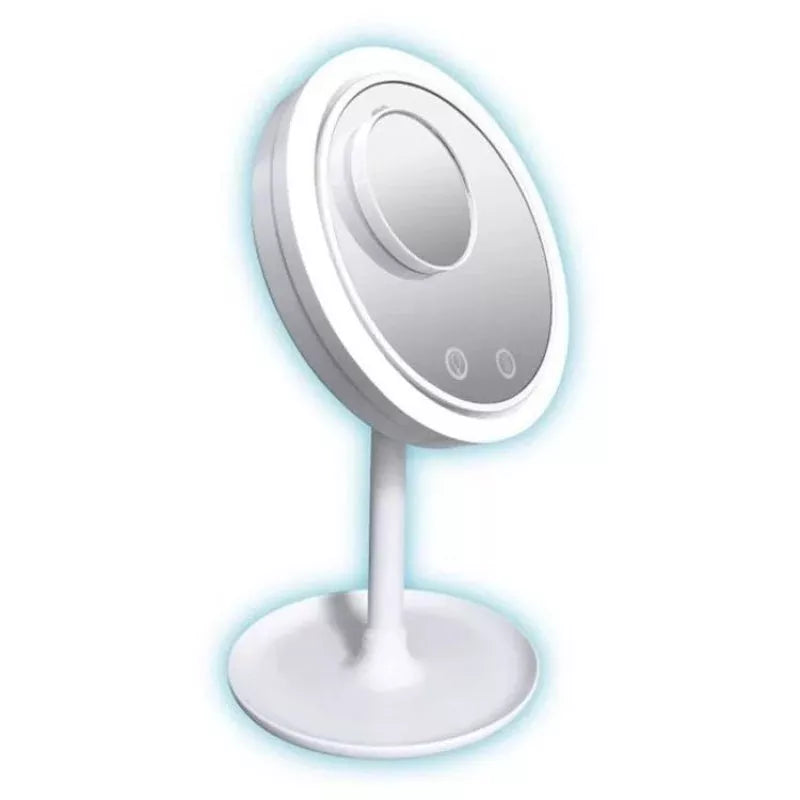 Fan LED Light Makeup Mirror with adjustable lighting and cooling fan