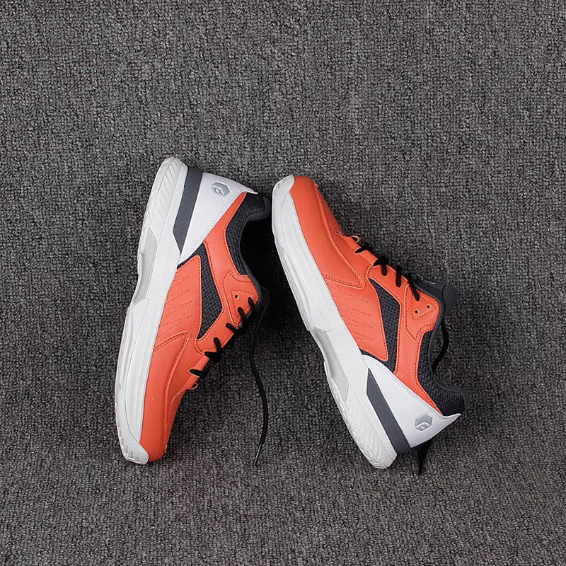Men's wide fit orange casual sports shoe with enhanced support and breathable materials