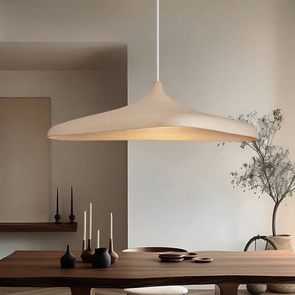 Japanese retro atmospheric creative bar lamp in fern brown and textured white finishes showing creative design details