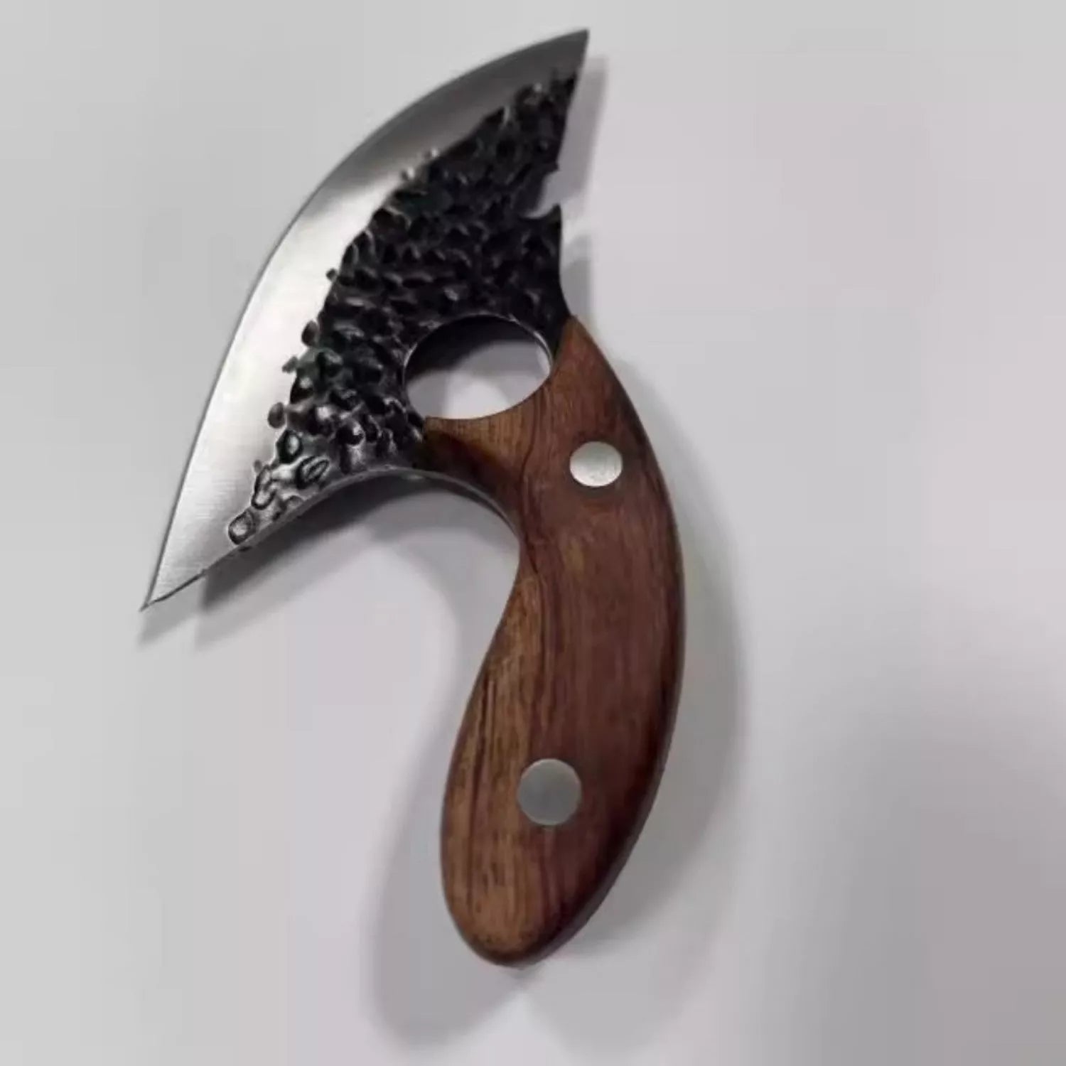 Stainless steel chef's kitchen knife with high carbon steel blade and ergonomic handle