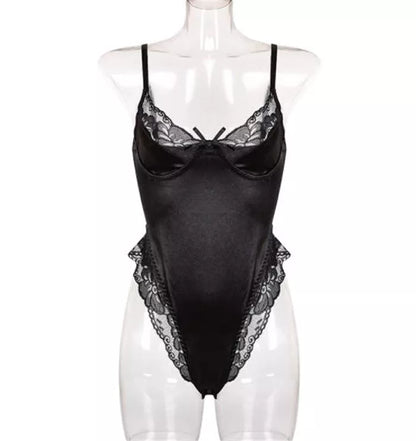Elegant lace bodysuit with adjustable fit in various colors