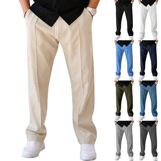 Relaxed fit drawstring waist sports pants for men in various colors and sizes