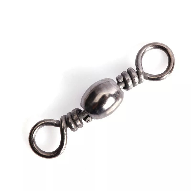 Stainless steel fishing tackle bag with 100-piece swivel set for organized and efficient fishing