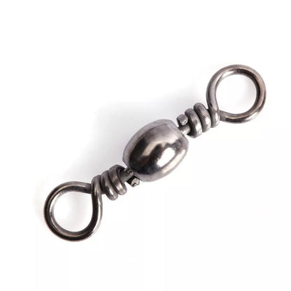 Stainless steel fishing tackle bag with 100-piece swivel set for organized and efficient fishing