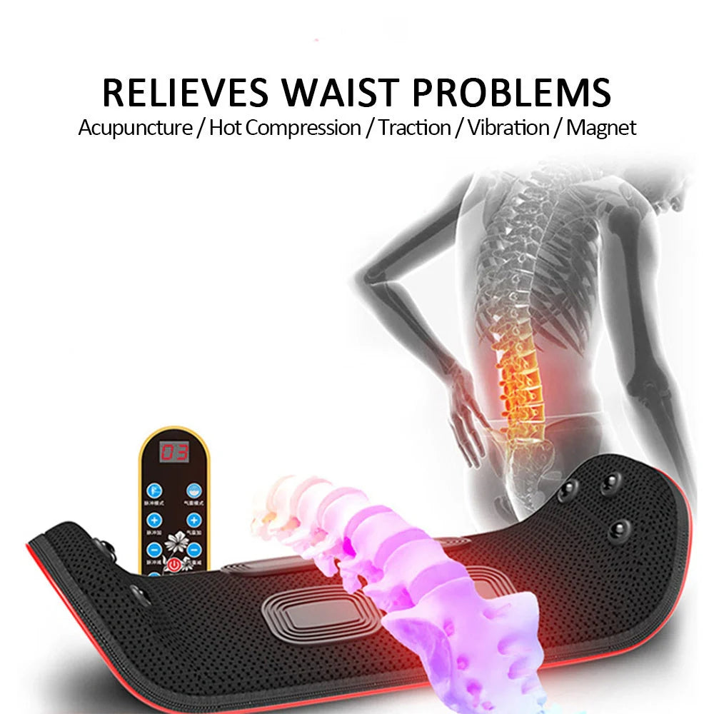 Electric Lumbar Traction Device with adjustable settings for back pain relief