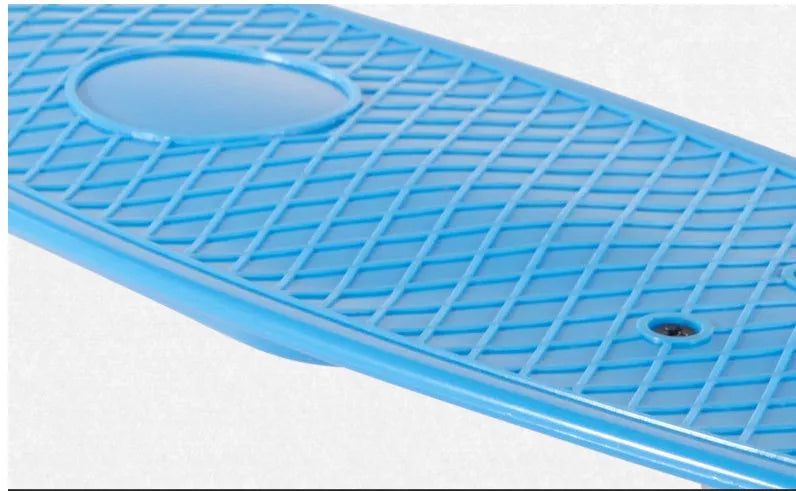 Fashion Creative Personality Four-wheel Skateboard in blue with flashing wheels