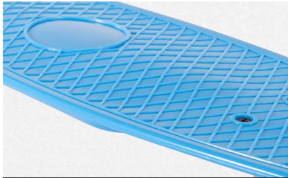 Fashion Creative Personality Four-wheel Skateboard in blue with flashing wheels