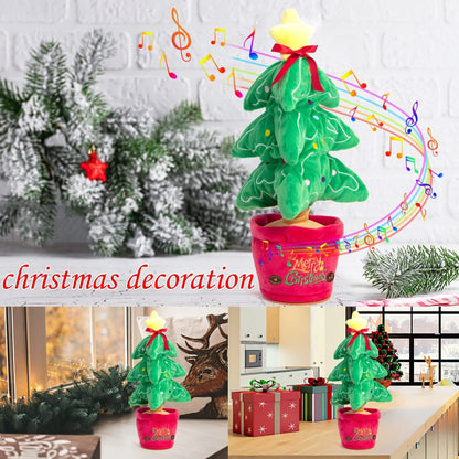 Dancing Christmas Tree Electronic Plush Toy with singing and recording features