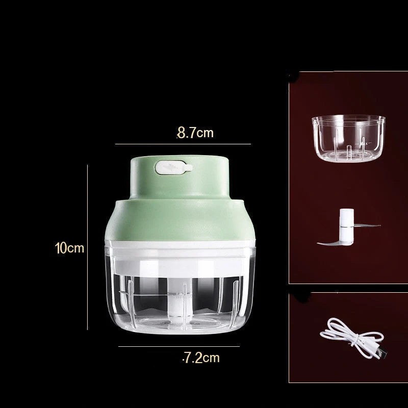 Mini Electric Garlic Masher with stainless steel blade and USB charging